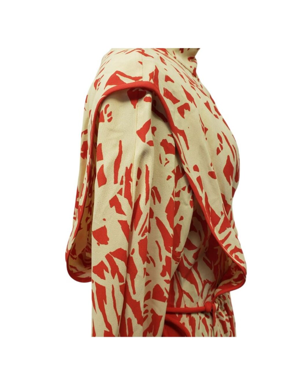 NEW Proenza Schouler $1390 Draped Floral Long Sleeve Red Yellow Maxi Dress - Picture 16 of 16